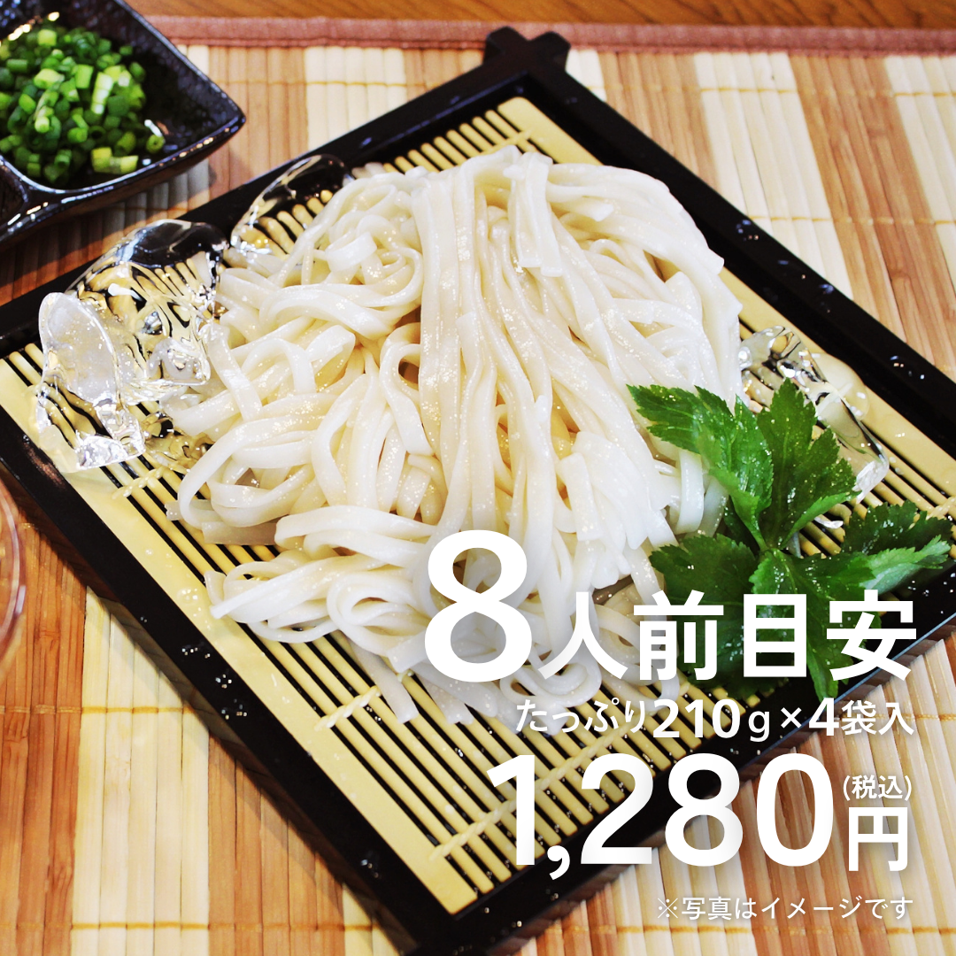 本場九州ラーメン専門店　平打ちざるうどん（210g×4袋）【送料無料】